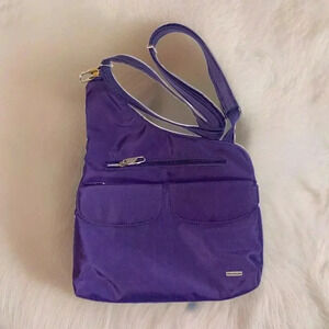 Travelon Anti-theft Women's Crossbody Bag Purple Adjustable Strap Lightweight